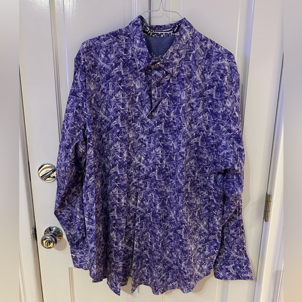 Robert Graham Purple Patterned Men's Shirt worn once EXCELLENT CONDITION